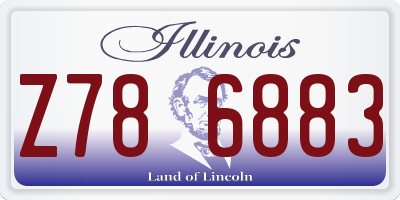 IL license plate Z786883