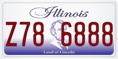 IL license plate Z786888