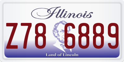 IL license plate Z786889