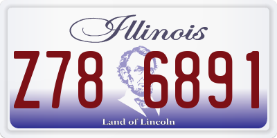 IL license plate Z786891