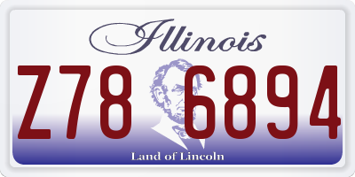 IL license plate Z786894