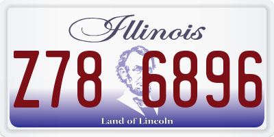 IL license plate Z786896