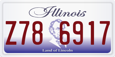 IL license plate Z786917