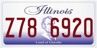 IL license plate Z786920