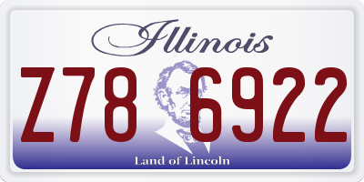 IL license plate Z786922