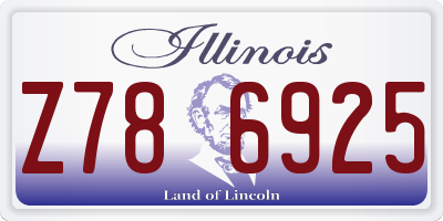 IL license plate Z786925