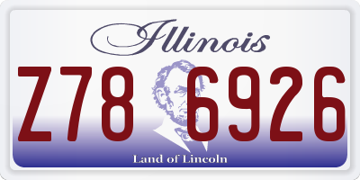 IL license plate Z786926