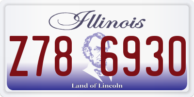 IL license plate Z786930