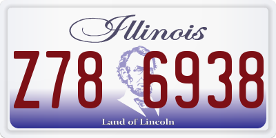 IL license plate Z786938