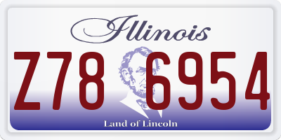 IL license plate Z786954
