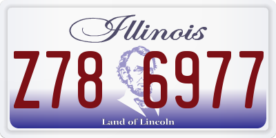 IL license plate Z786977