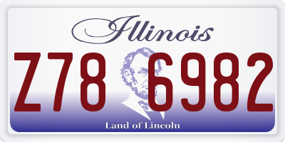IL license plate Z786982