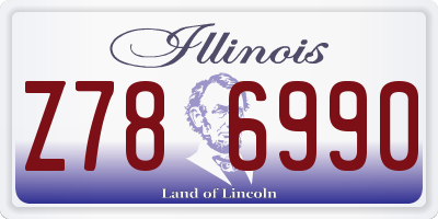 IL license plate Z786990