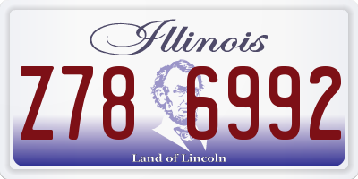 IL license plate Z786992
