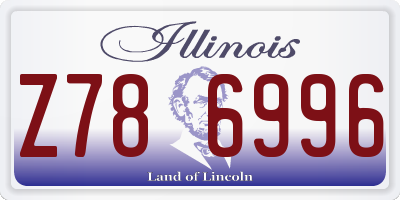 IL license plate Z786996