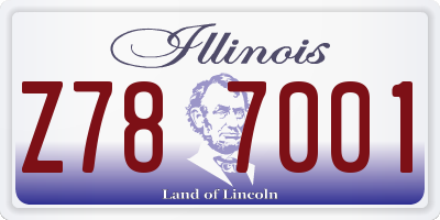 IL license plate Z787001