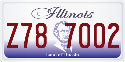 IL license plate Z787002