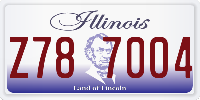 IL license plate Z787004