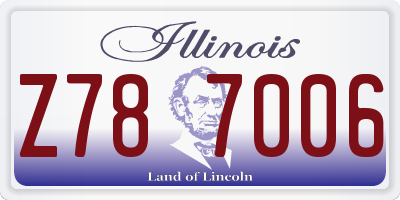 IL license plate Z787006