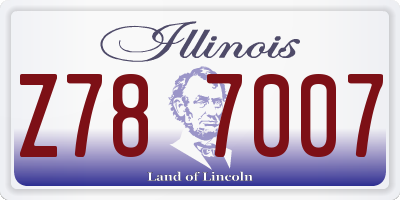 IL license plate Z787007