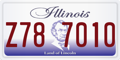 IL license plate Z787010