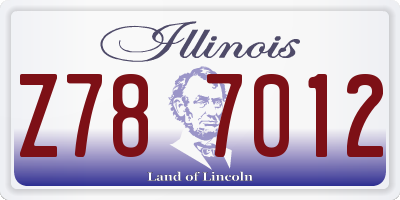 IL license plate Z787012