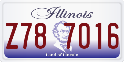 IL license plate Z787016