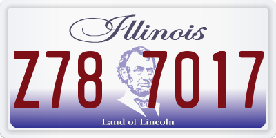 IL license plate Z787017