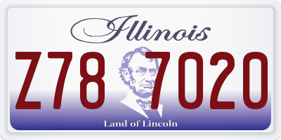 IL license plate Z787020