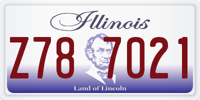 IL license plate Z787021