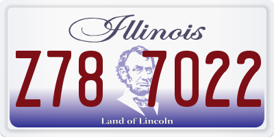 IL license plate Z787022