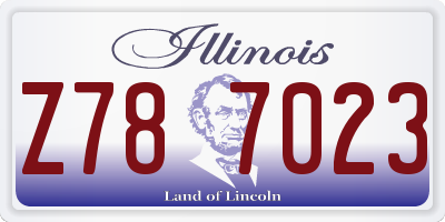 IL license plate Z787023
