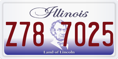 IL license plate Z787025