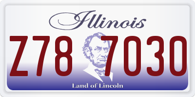 IL license plate Z787030