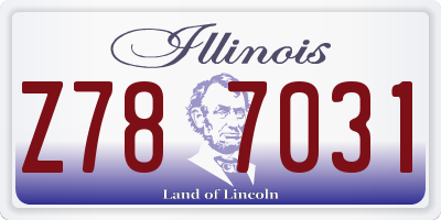 IL license plate Z787031