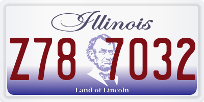 IL license plate Z787032