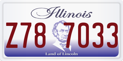IL license plate Z787033