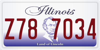 IL license plate Z787034