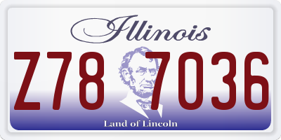 IL license plate Z787036