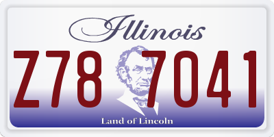 IL license plate Z787041