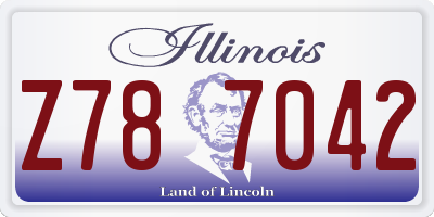 IL license plate Z787042