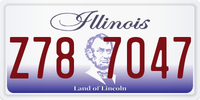 IL license plate Z787047