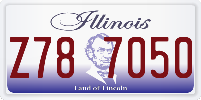 IL license plate Z787050