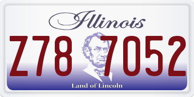 IL license plate Z787052