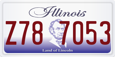 IL license plate Z787053
