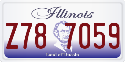 IL license plate Z787059