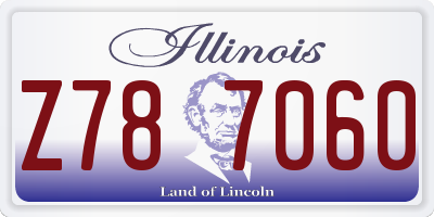 IL license plate Z787060