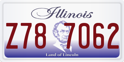 IL license plate Z787062