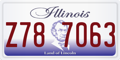 IL license plate Z787063