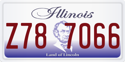 IL license plate Z787066